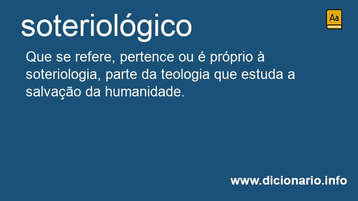 Significado de soteriolgico