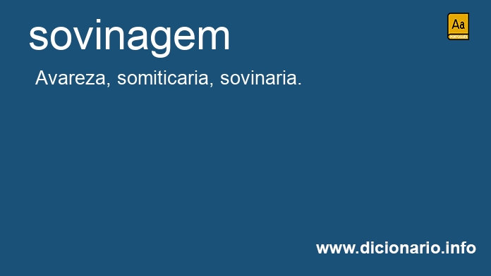 Significado de sovinagem