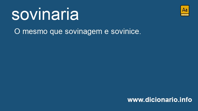 Significado de sovinaria