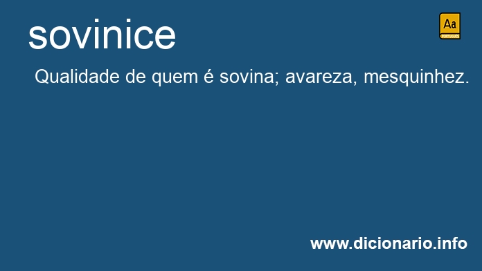 Significado de sovinice