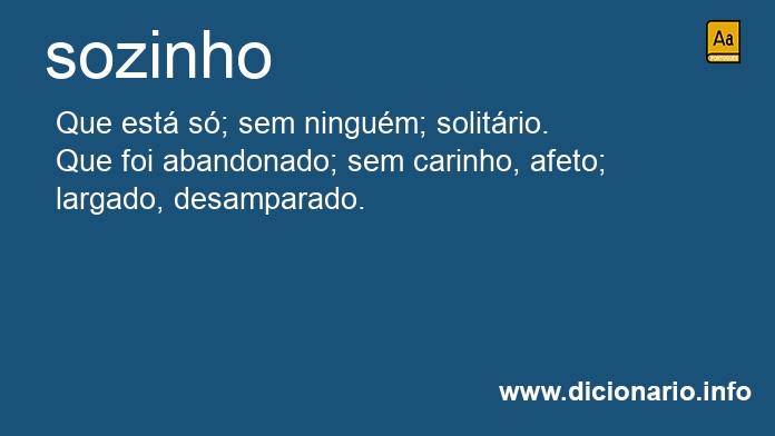 Significado de sozinho