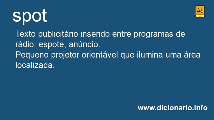 Significado de spot