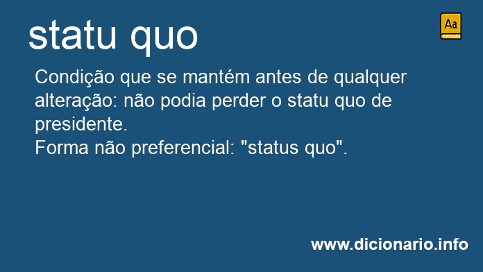 Significado de statu quo