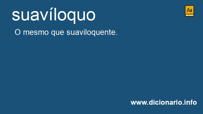 Significado de suavloquo