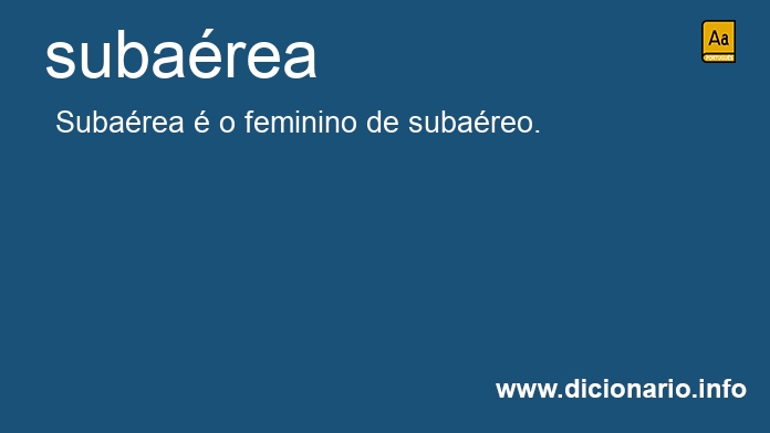 Significado de subarea
