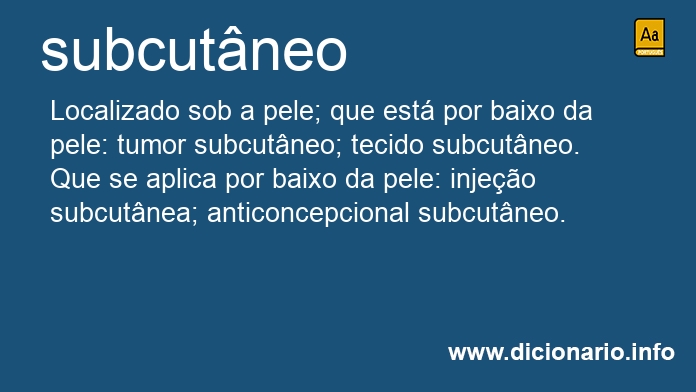 Significado de subcutneo