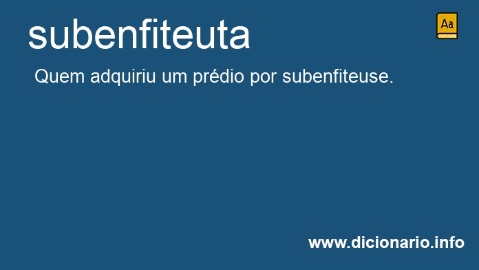 Significado de subenfiteuta