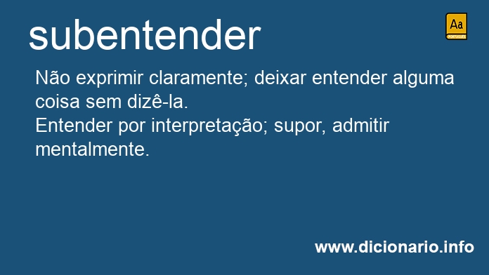 Significado de subentender