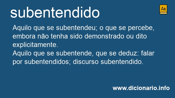 Significado de subentendidos