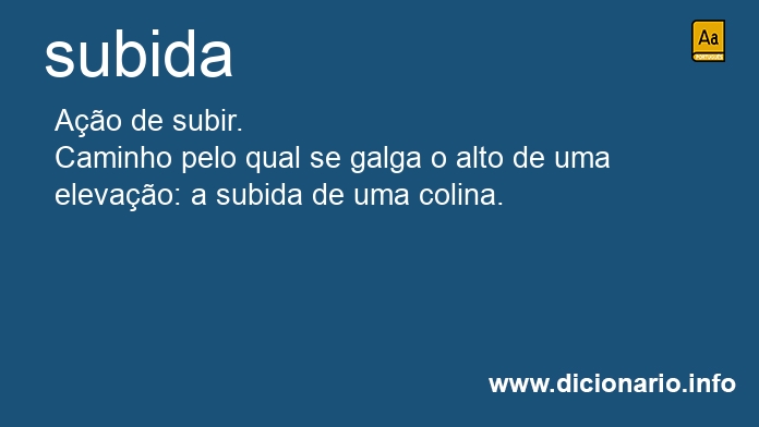 Significado de subida