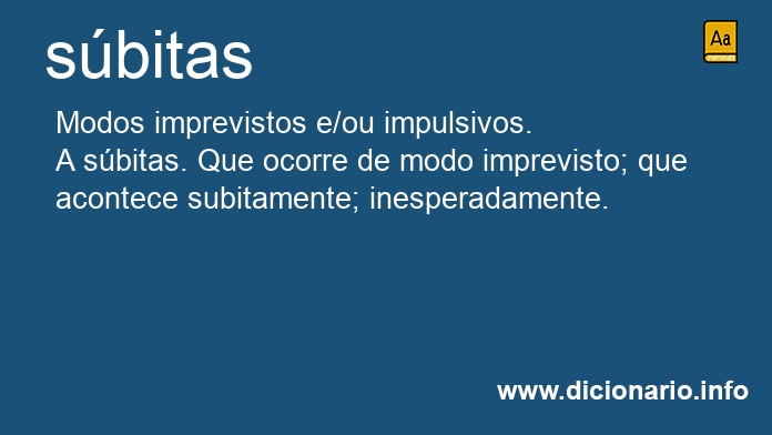 Significado de sbitas