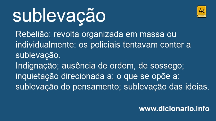 Significado de sublevao