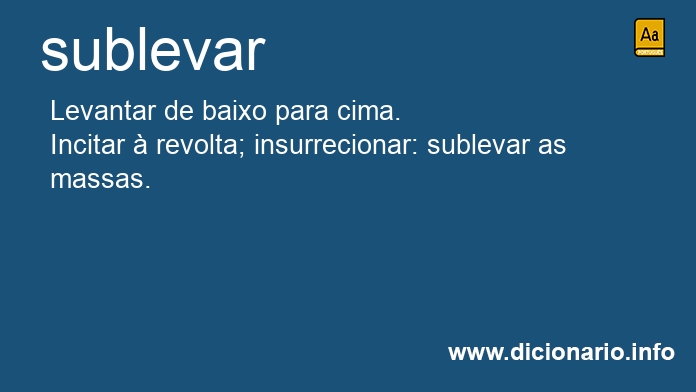 Significado de sublevar