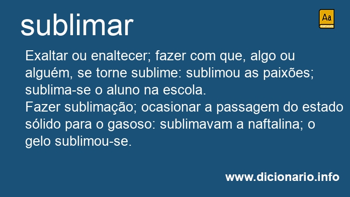 Significado de sublimar