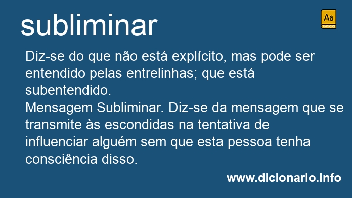Significado de subliminares
