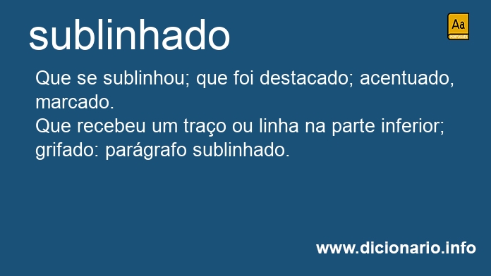 Significado de sublinhada