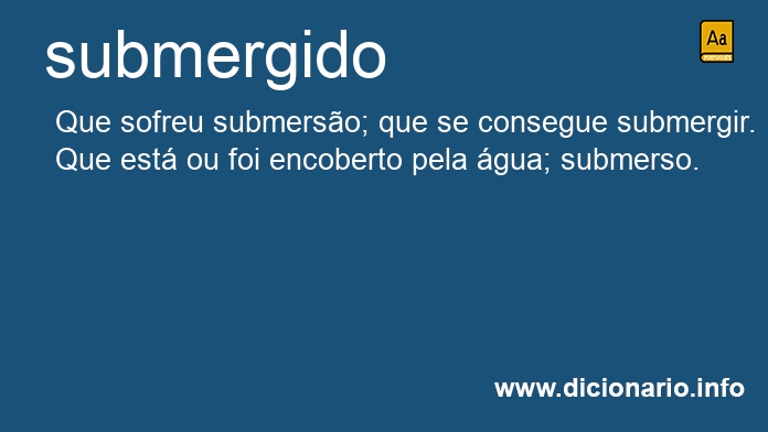 Significado de submergido