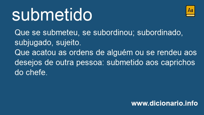 Significado de submetida