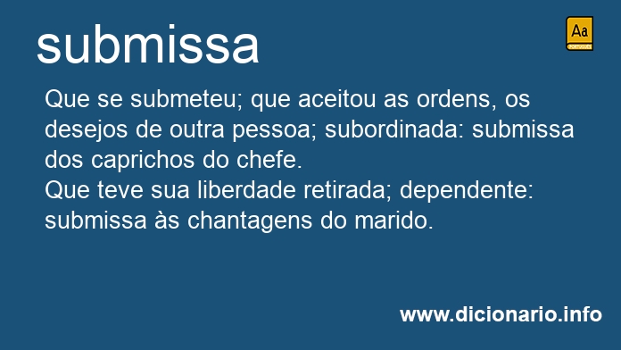 Significado de submissa