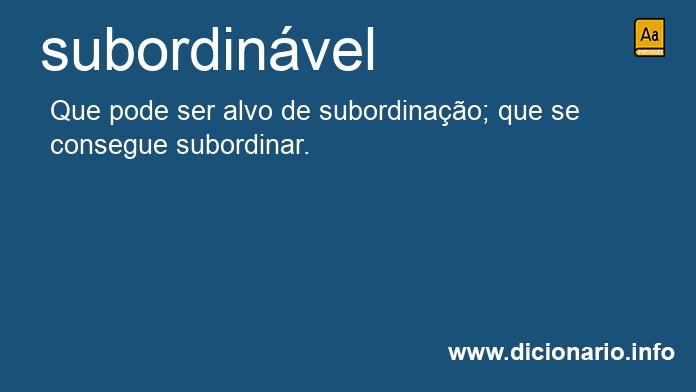 Significado de subordinvel