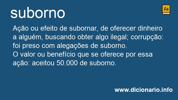 Significado de suborno