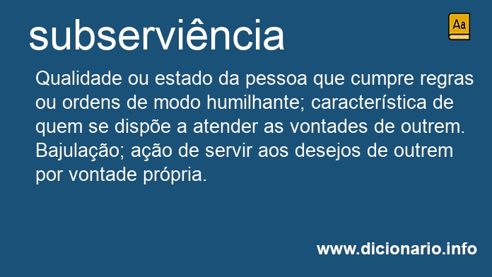 Significado de subservincia