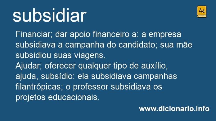 Significado de subsidia