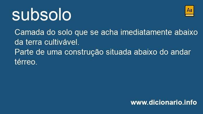 Significado de subsolo