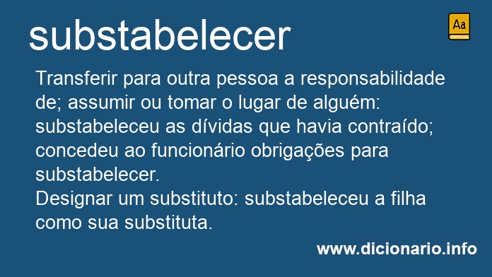 Significado de substabelecer
