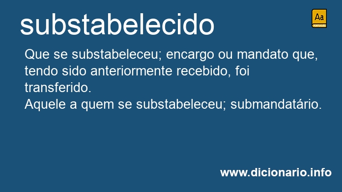 Significado de substabelecido