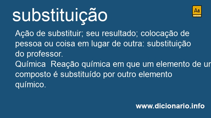 Significado de substituies