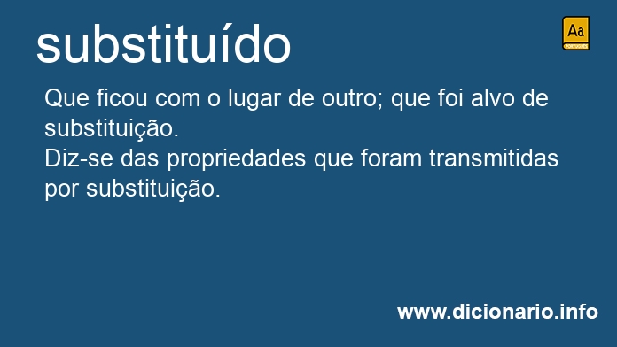 Significado de substitudo