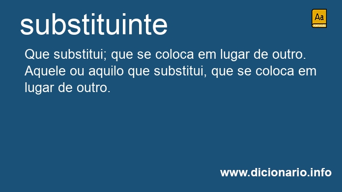 Significado de substituinte