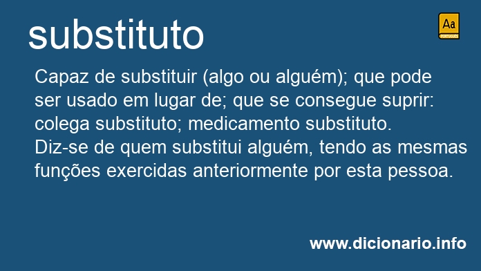 Significado de substituta