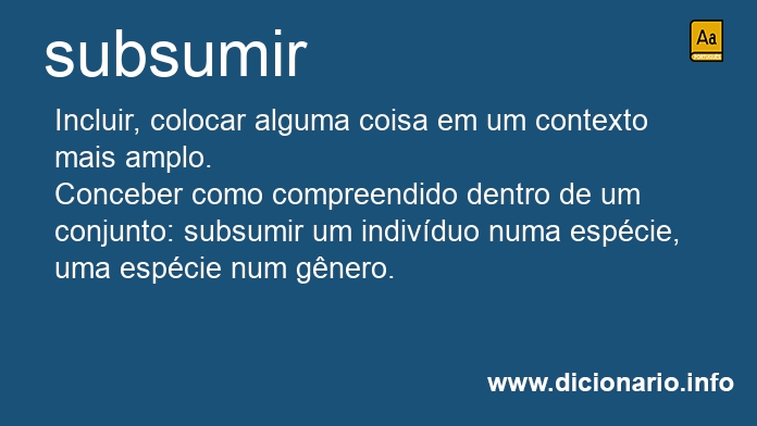 Significado de subsumem