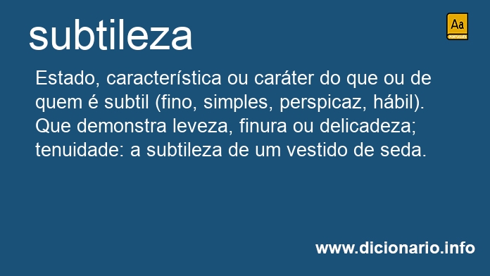 Significado de subtileza