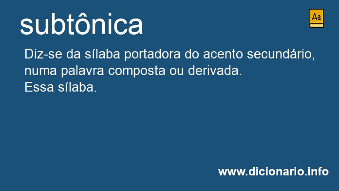 Significado de subtnica