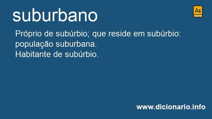 Significado de suburbana