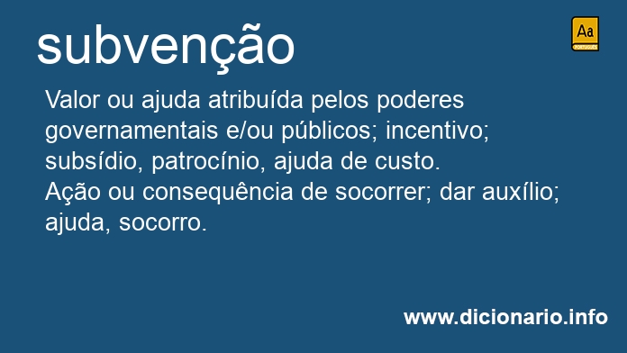 Significado de subveno