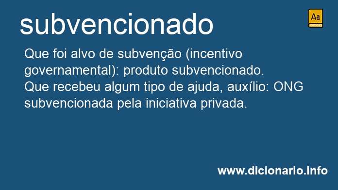 Significado de subvencionado