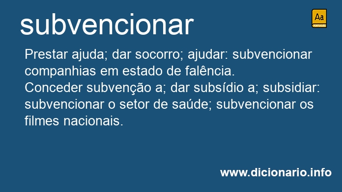 Significado de subvencionais