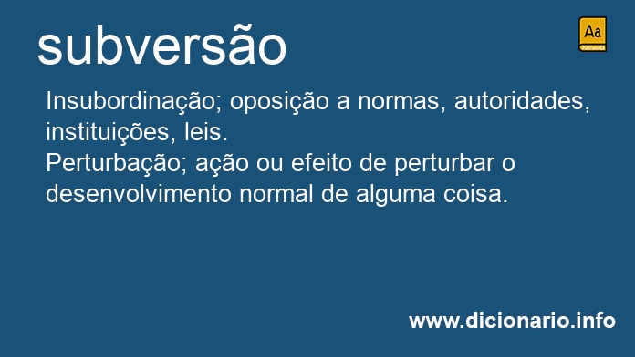 Significado de subverses