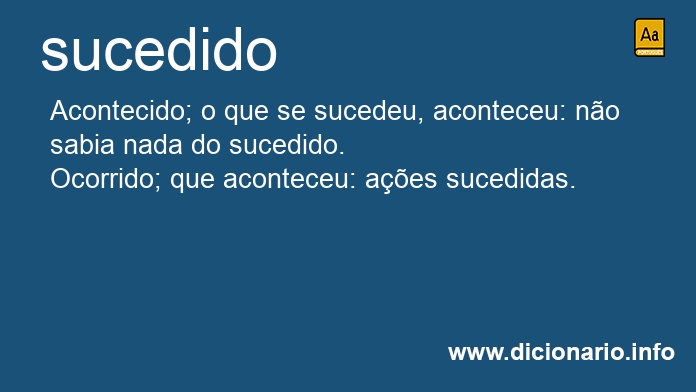 Significado de sucedidos