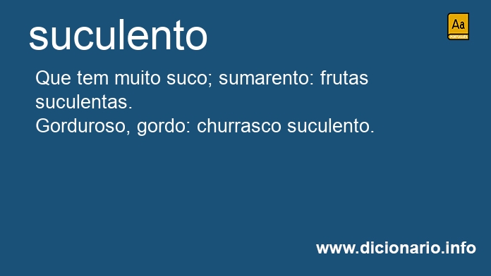 Significado de suculenta