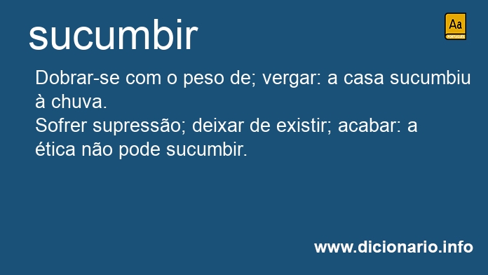 Significado de sucumbam