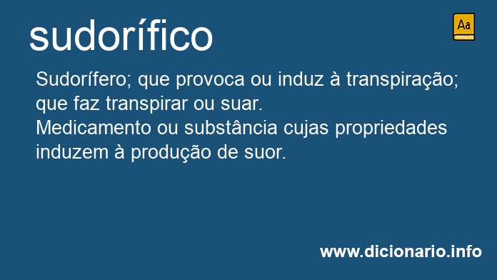 Significado de sudorfico