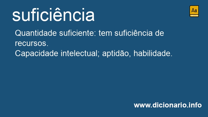 Significado de suficincia