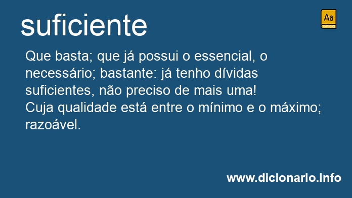 Significado de suficiente