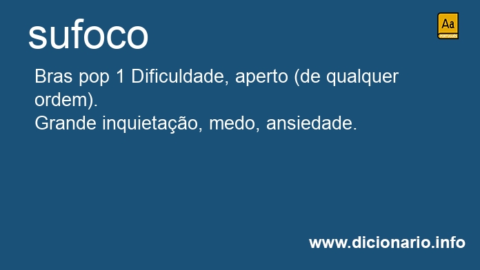 Significado de sufoco