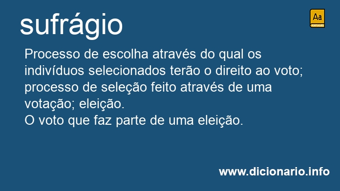 Significado de sufrgia